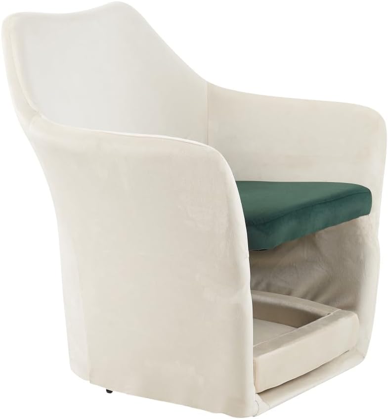 Furniture Style 2 in 1 Pet Friendly Mid Century Modern Accent Chair Soft Fabric Upholstered Leisure Armchair Bedroom