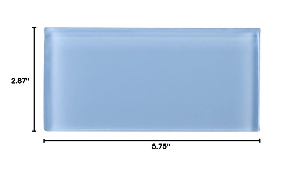 Pacific Ocean 3x6 Blue Glass Subway Mosaic Wall Tile Kitchen Backsplash Accent Decor (Price per Square feet, 8 Pieces)