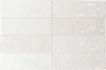 Rivian Zellige 2.5" x 8" Ceramic Wall Tile (5.38 Sq. Ft. / Case) (Blanc)