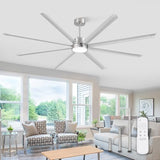 ZMISHIBO 96 Inch Nickel Ceiling Fan