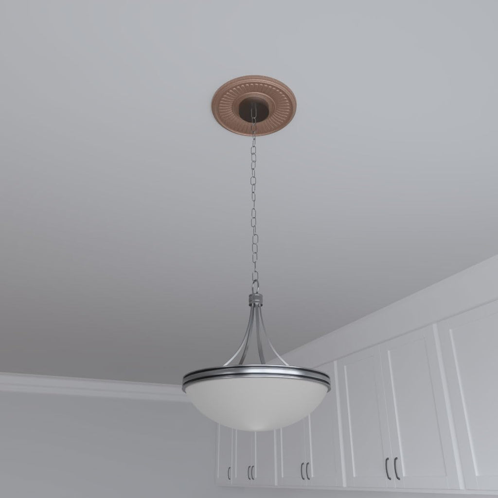 10"OD x 3 1/2"ID x 3/4"P Berkshire Thermoformed PVC Ceiling Medallion (Fits Canopies up to 4 1/2"), Aged Copper
