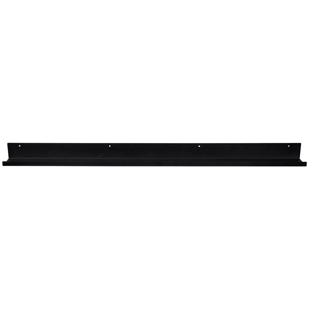 48 Inch Floating Picture Ledge Shelf, Black Metal Wall Mount