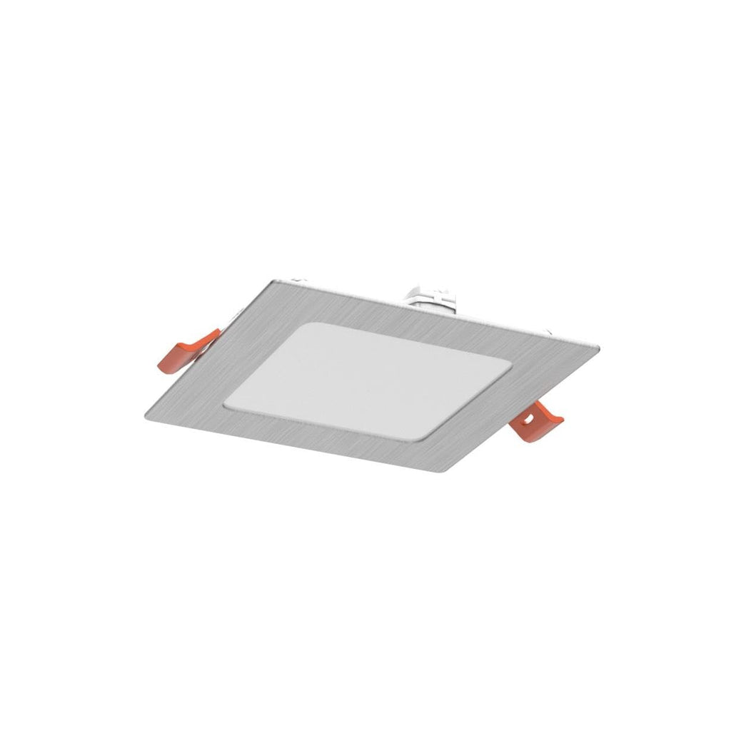 6 Pack LED Square Recessed Lighting 4 Inch, 5 CCT 2700K-5000K, 12W 50W Eqv, Ultra Thin Dimmable Ceiling Lights with J