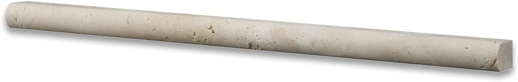Ivory/Beige Travertine HONED 1/2"X12" Pencil Liner -5 Pcs.