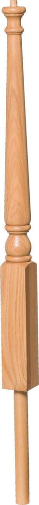 4012 Red Oak Colonial Pin Top Starting Newel Post