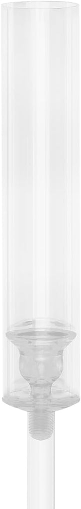 4-Piece Acrylic Candelabra Set, 10 Arms Clear Candlestick Holder with Rectangular Base LED Candles