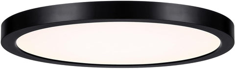 Assets T24 Compliant Outdoor Low Profile Flush Mount, Integrated LED 25 Watt, 1" H x 12" W, Black