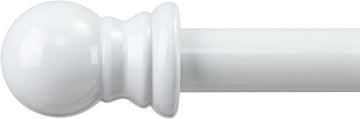 Decorative Curtain Rods for Windows - 1 Inch Heavy Duty Basic Curtain Rods,Adjustable Drapery Pole