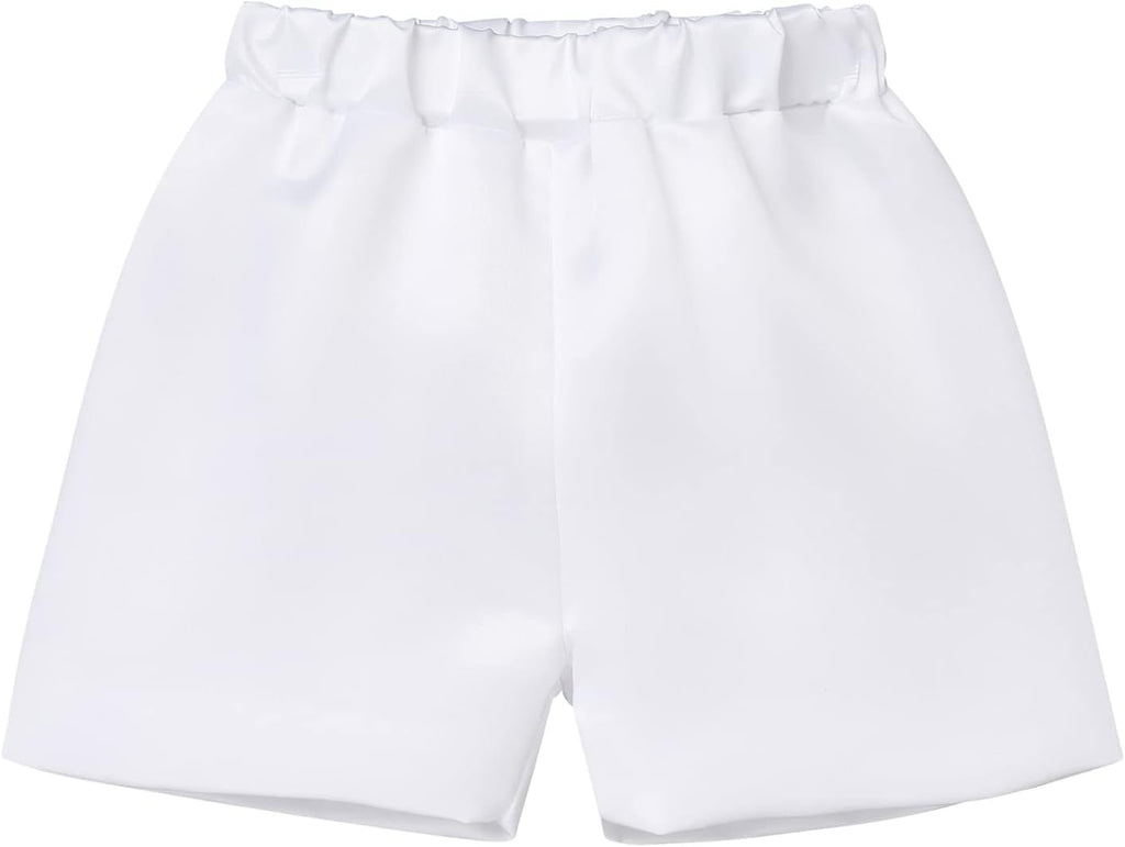 Baptism Christening Outfit for Baby Boys Formal Suit Bowtie Romper Vest Shorts Wedding Tuxedo Gentleman Set