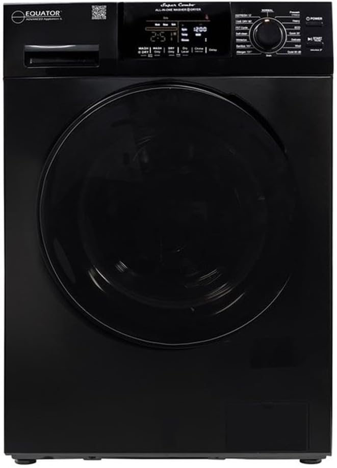 All-in-One Washer Dryer Combo, 15lb Capacity, Vented 110V, Touch Buttons, LED Display, RV Approved, Faster Drying Dual