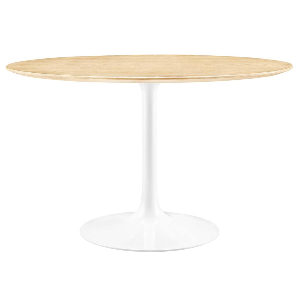 Lippa Dining Table, 48", White Natural