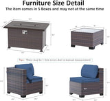 11-Piece Outdoor Patio Furniture Set - Swivel for Patio, Garden & Porch