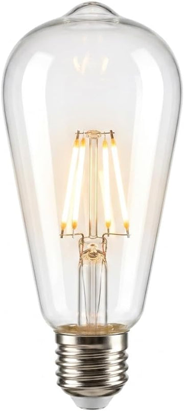 Edison Bulbs 8W, 200V Amber Warm, LED Edison Bulb ST64, Amber Glass, Vintage LED Light, Non-Dimmable, CRI 80