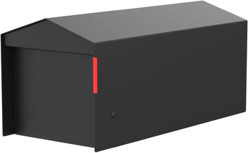 Mailbox | Modern Design Personalized Thompson Roof Top Post Mount Mail Box | 20.5” x 9.2” x 8.5” | Galvanized Steel