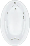 60 in. x 42 in. Acrylic Oval Drop-In Whirlpool Bathtub with Reversible Drain in White