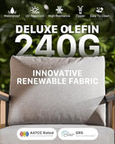 2-Piece Aluminum Outdoor Patio Furniture Set | Grey All-Weather Resistant with Thick Cushions for Backyard, Garden & Porch