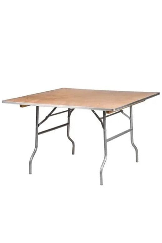 Square Heavy Duty Natural Plywood Folding Table