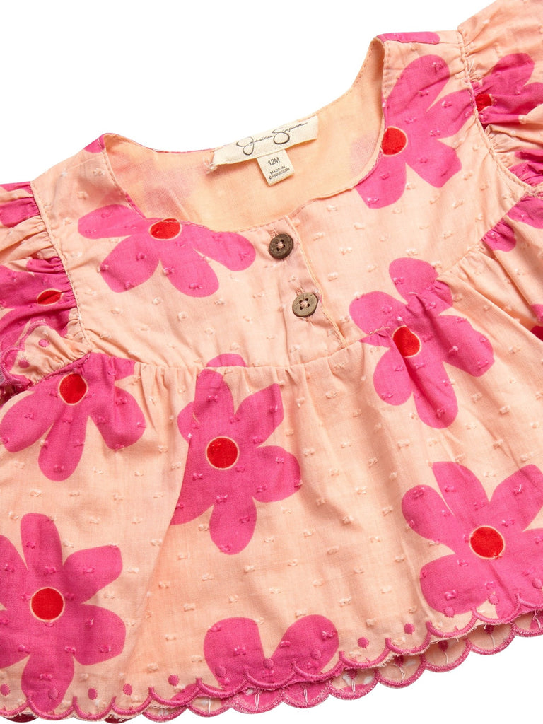Baby Girls' Cotton Top, Bloomers and Headband Set, 3-Piece