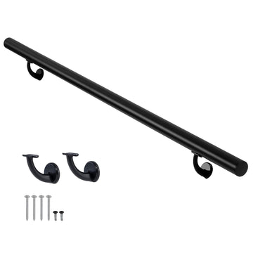 11FT Modern Aluminum Handrail Set, handrails for Indoor Stairs, Deck, Slope, wall Mounted Staircase handrails, Zink