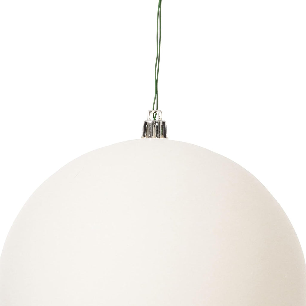 6" White 4-Finish Ball Ornament Assortment - 4 per Box - Matte, Shiny, Glitter, Sequin - Reliable and Durable