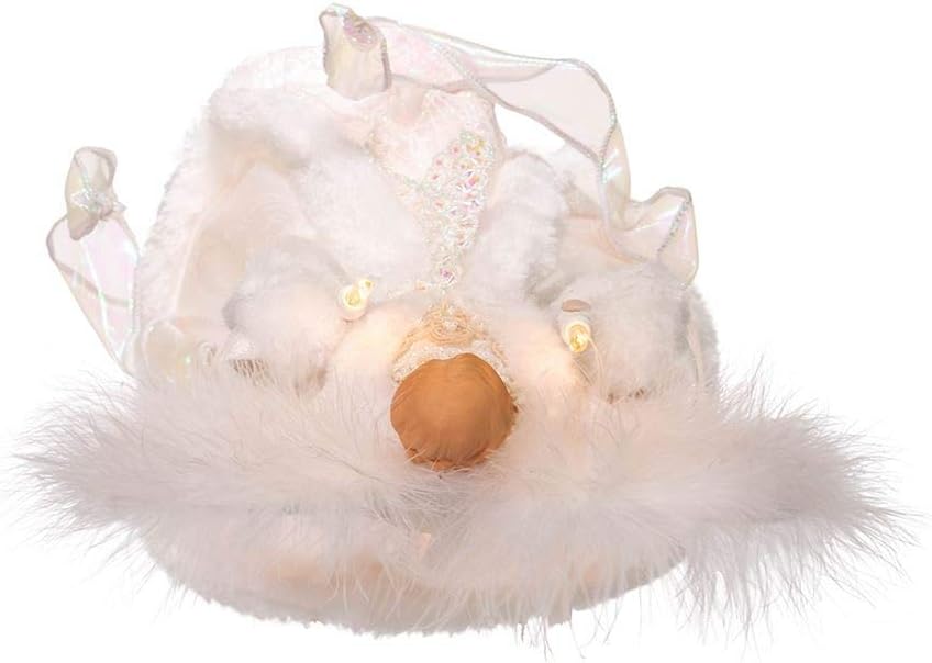 10-Inch UL 10-Light White Angel Treetop