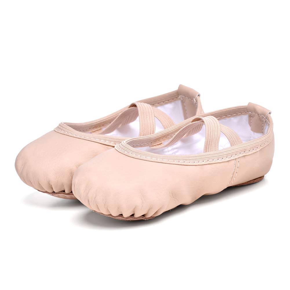 Ballet Shoes for Girls Toddler Soft Leather Split Sole(BP, 9MT)