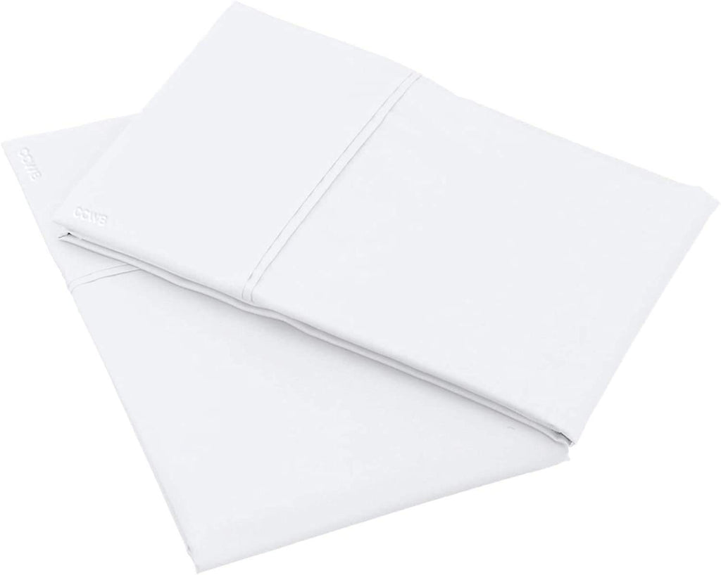 Oversized Pillowcase, 100% Egyptian Cotton, 600 Thread Count, White, Fits Fluffiest Pillows, Perfect for Pancake