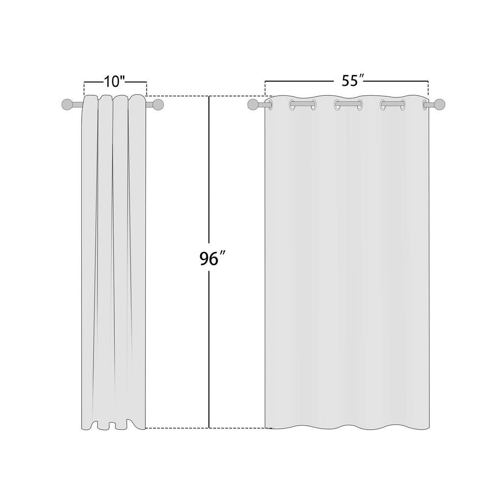 Natural Linen Curtains 96 Inches Long, W55xL96