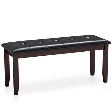 Dining Room Bench, Traditional Upholstered Table Benches, Hallway PU Leather Bench Entryway Bench, Bedroom Bench for