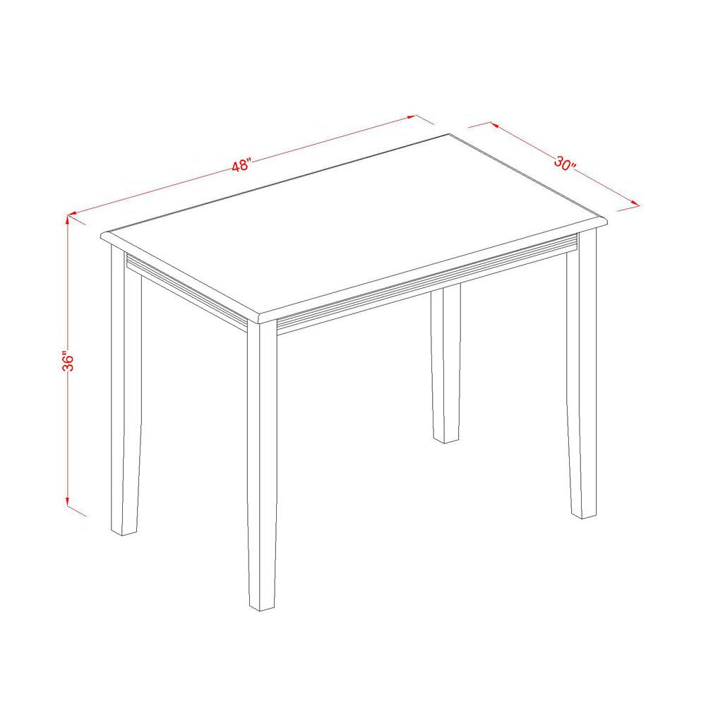 West Furniture YAT-MAH-H Yarmouth Rectangle Counter Height Dining Table, 30x48 Inch, Mahogany