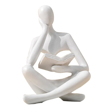 Bookshelf Decor Thinker Statue - Abstract Style Thinker Sculptures Modern Aesthetic Figurine Decoration Statues