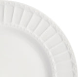 Zen Buffet Porcelain Ceramic Dinnerware Sets for 8, Plates and Bowls Set (40pcs), White Embossed Dishes