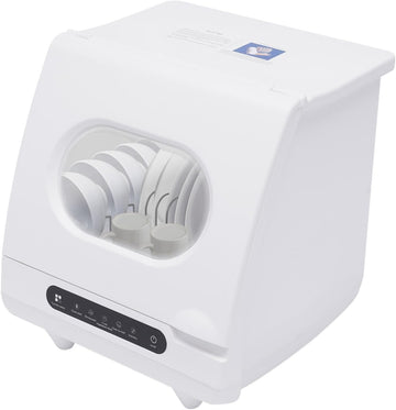 1200W Compact Countertop Dishwasher, 6 Place Settings Portable Dishwasher for Apartment RV
