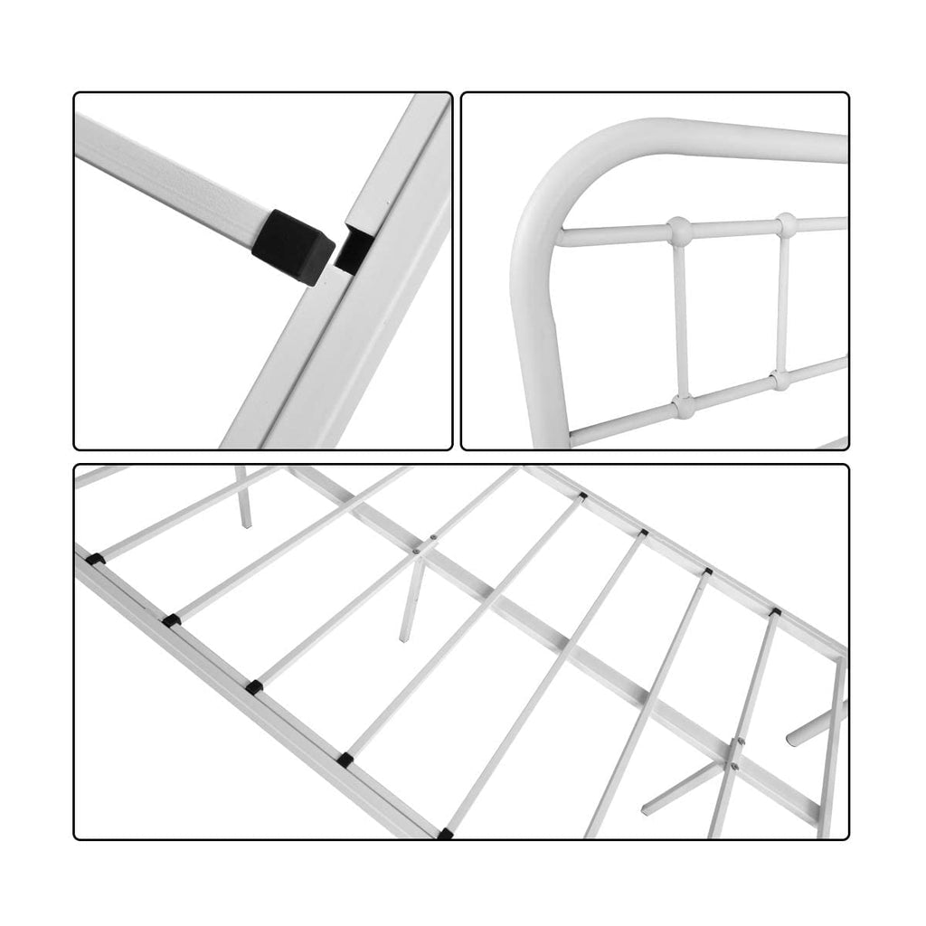 Multi-Purpose Metal Daybed Frame Twin Size, White Color