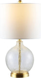 Lovell Clear Glass/ Gold 22-inch Bedroom Living Room Home Office Desk Nightstand Table Lamp (LED Bulb Included)