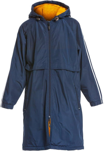 Youth Swim Parka with Striped Comfort Plush Fleece Lining