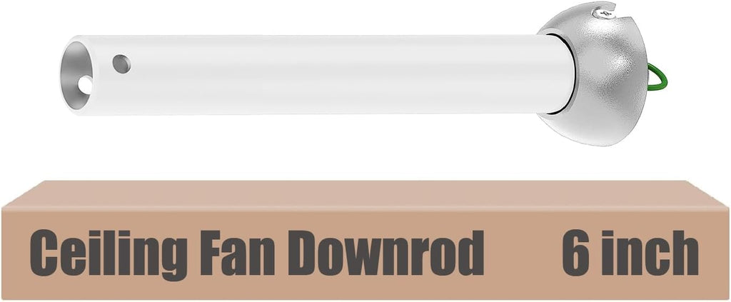 White 6 inch ceiling fan downrod