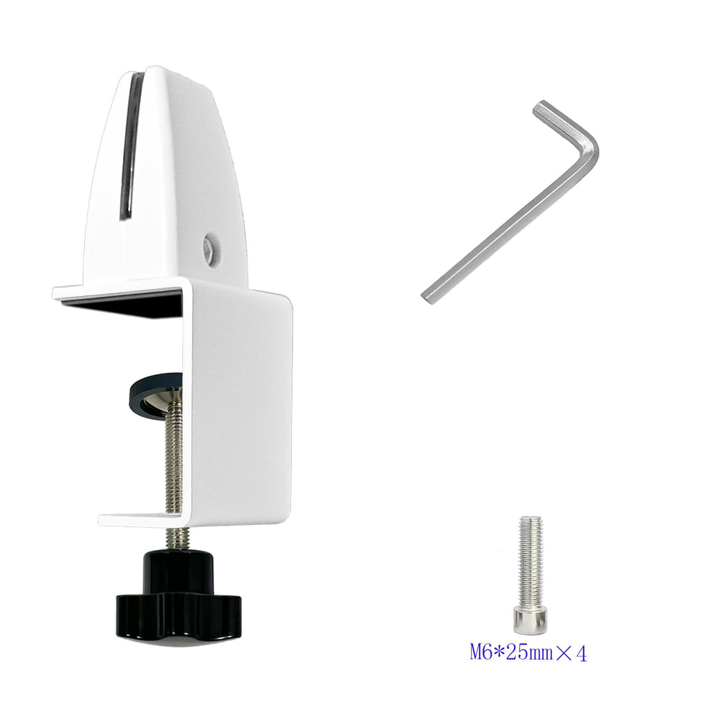 Sneeze Guard Support Clamps 4 pcs, Adjustable Office Partition Clamp, Acrylic Desk Divider Clamps, Plexiglass