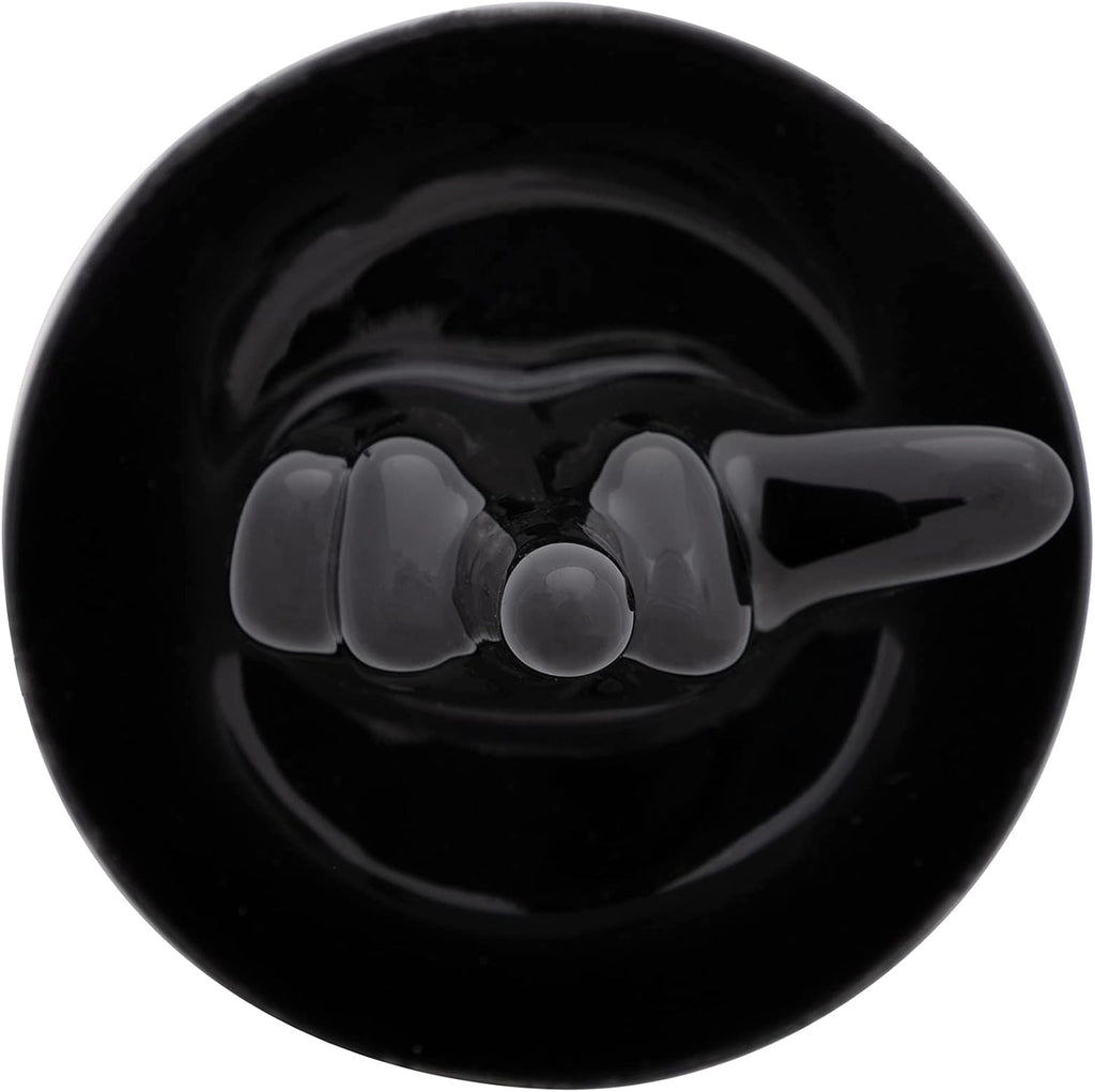 Black Ceramic Middle Finger Jewelry Ring Dish Tray