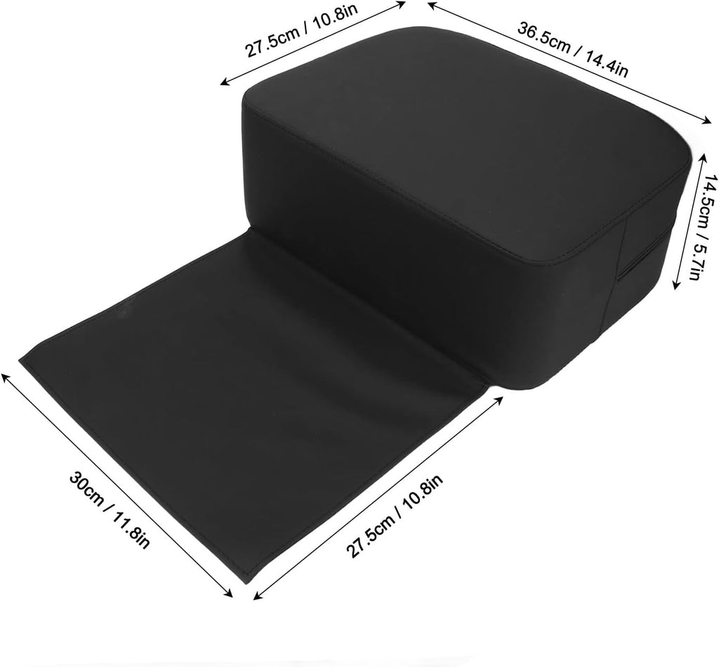 Salon Booster Seat Cushion for Child Hair Cutting, PU Leather Barber Heightening Pad for Vintage Chairs