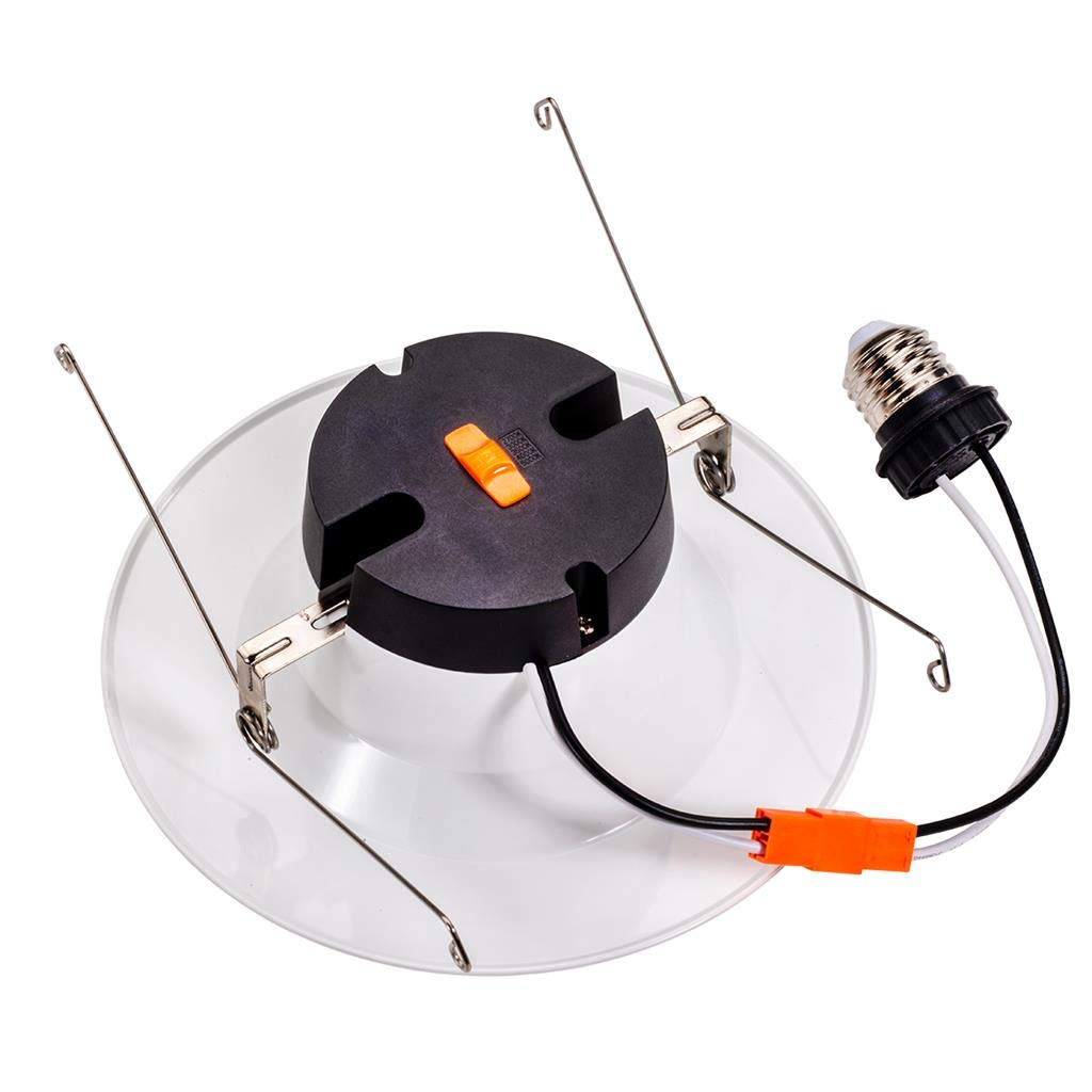 Round 6 Inch LED Recessed Retrofit Downlight, 11 W, Smooth Trim, CCT Selectable 2700K,3000K,3500K,4000K,5000K, White
