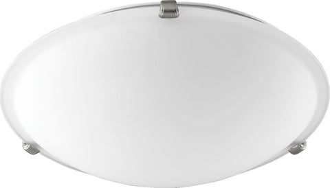 Ceiling Mount Glass Ceiling Lighting, 3 Light, Satin Nickel