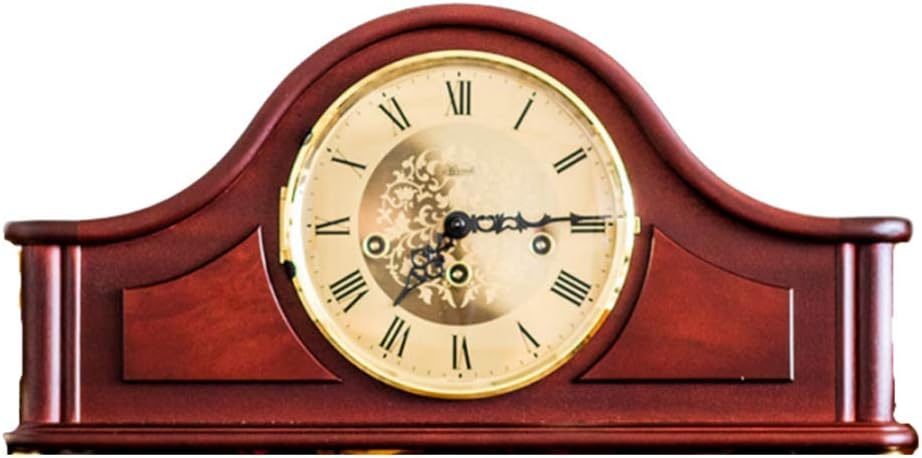 Hermle Qwirly Store Acton Mechanical Mantel Clock 21142070340 Antique Style Mahogany Wood Chiming Mantel or Desk Clock