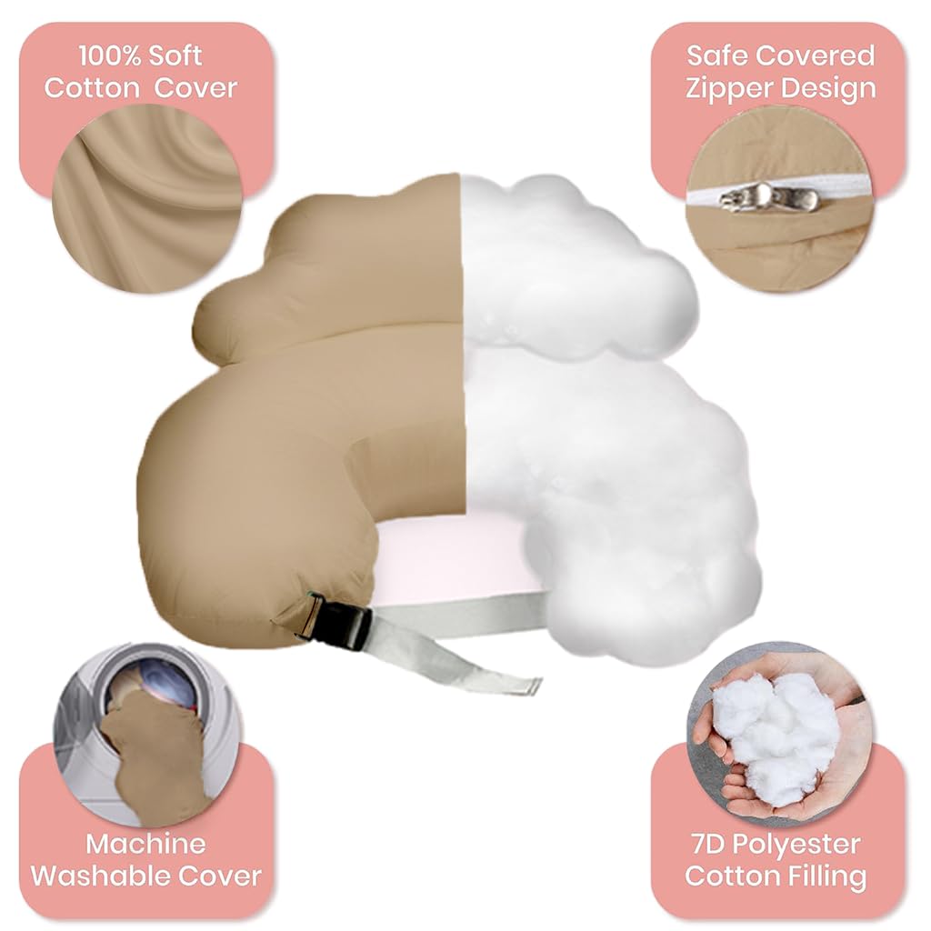 Nursing Pillow, Breastfeeding Pillows for Enhanced Safety & Comfort for Mom & Baby, Removable Polyester Cover
