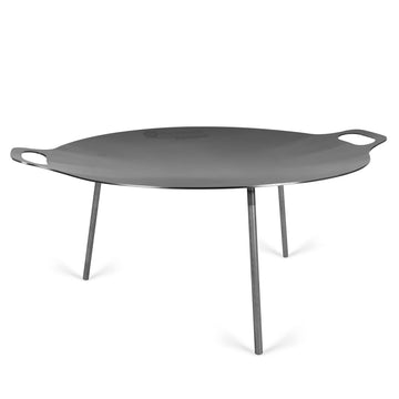 Campfire Griddle and Fire Bowl, Steel with 3 Removable Legs for Outdoor Campfire Cooking, Grilling and Frying or