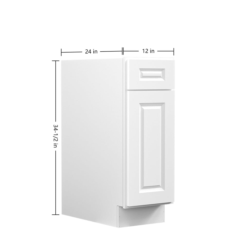 12" Kitchen Base Cabinet, Sideboard Storage Cabinet with Soft-Close Drawer and Adjustable Shelf, RTA Base Cabinet