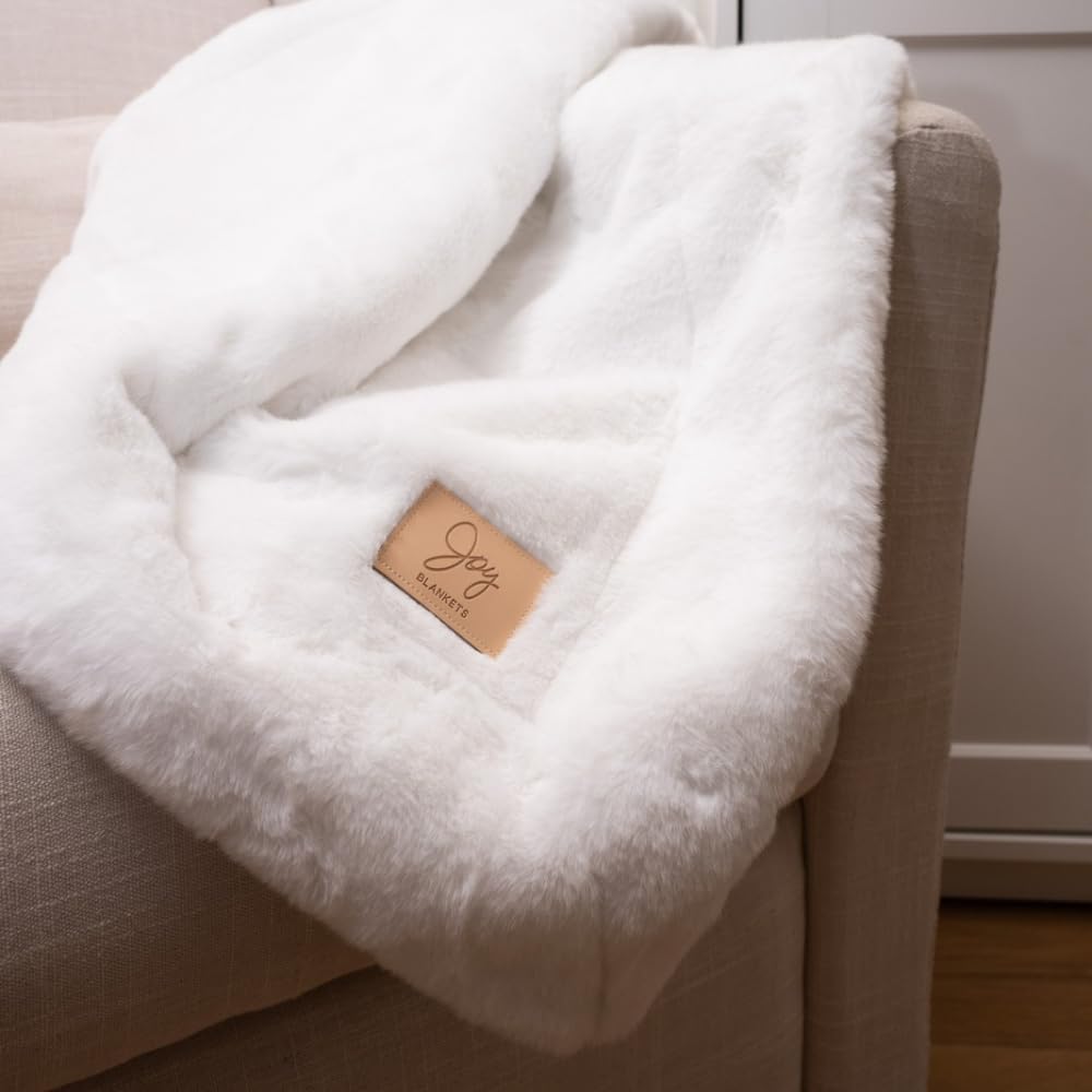 Luxury Faux Fur Baby Blanket - Premium Non-Toxic Gift for Newborn & Toddler - Oeko-TEX Certified, Shed-Free, Machine