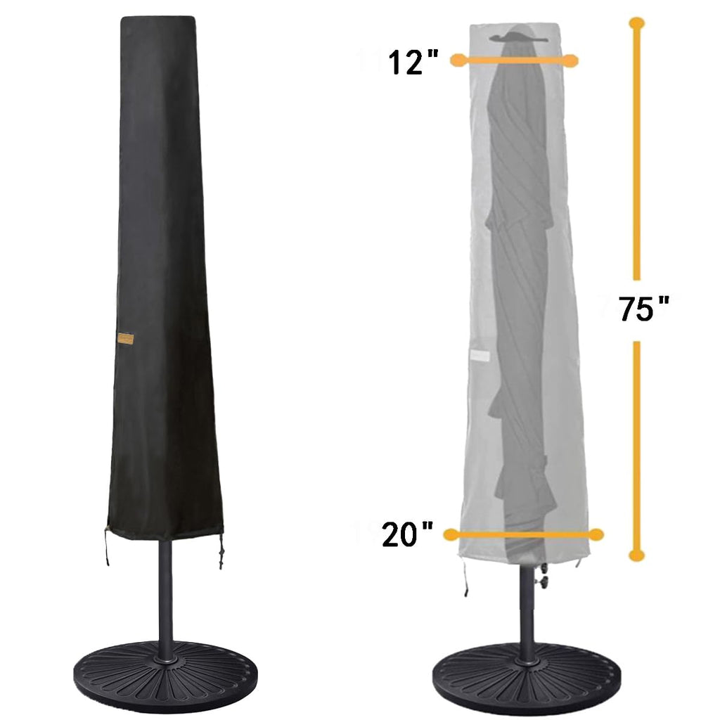 Patio Umbrella Covers for 10ft to 11ft Patio Umbrellas, Waterproof and Durable Market Parasol Ourdoor Umbrella Covers