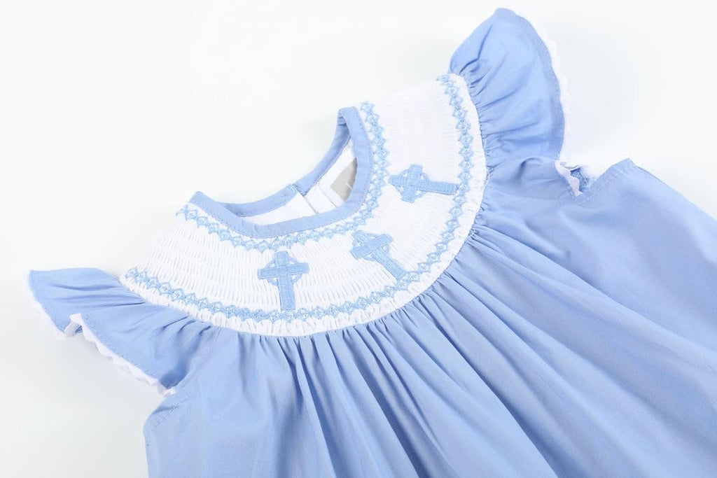 Girls Baby and Toddler Bunny Smocked Top and Bloomer 2pc Set - Spring Summer Cotton Outfit