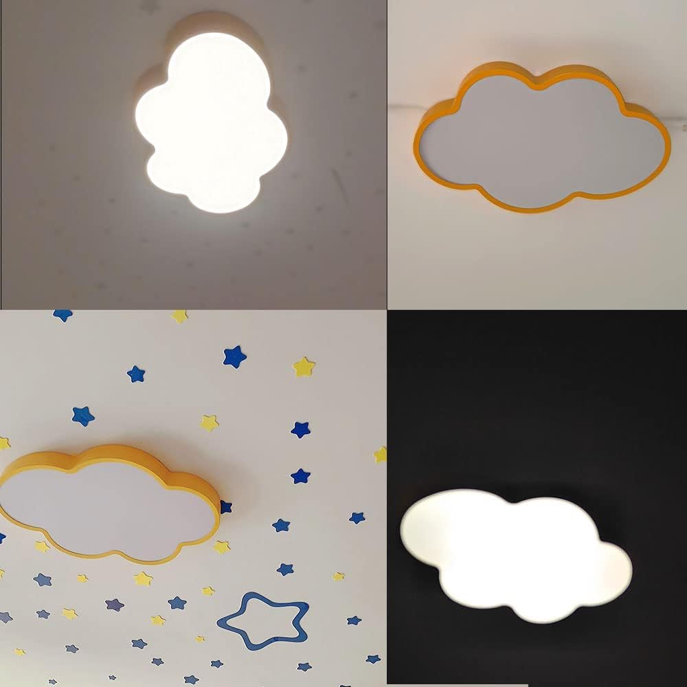 Cloud LED Flush Mount Ceiling Light, 29W Dimmable Kids Room Lamp, 18.98"